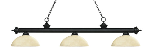 Billiard Z-Lite 200-3MB-DGM14 Matte Black Riviera 3 Light Billiard Z-Lite