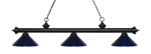 Billiard Z-Lite 200-3MB-MNB Matte Black Riviera 3 Light Billiard Z-Lite