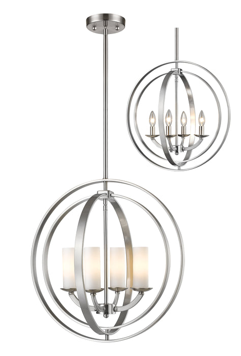 Chandelier Z-Lite 6002-4S-BN Brushed Nickel Ashling 4 Light Chandelier Z-Lite