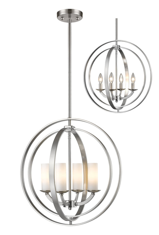 Chandelier Z-Lite 6002-4S-BN Brushed Nickel Ashling 4 Light Chandelier Z-Lite