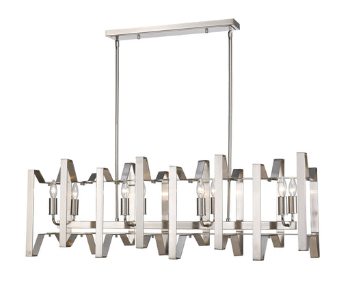 Linear Chandelier Z-Lite 4000-44BN Brushed Nickel Marsala 8 Light Linear Chandelier Z-Lite