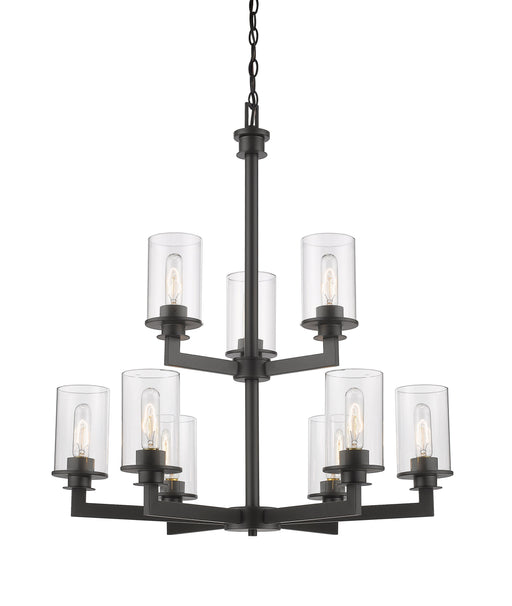Chandelier Z-Lite 462-9BRZ Bronze Savannah 9 Light Chandelier Z-Lite