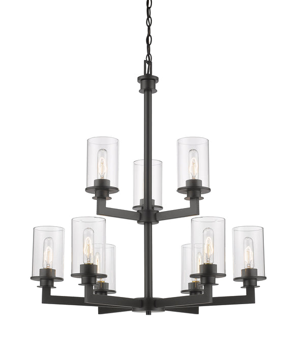Chandelier Z-Lite 462-9BRZ Bronze Savannah 9 Light Chandelier Z-Lite