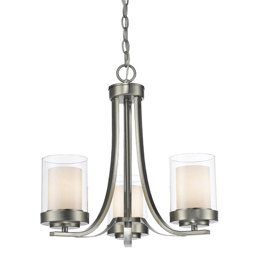 Chandelier Z-Lite 426-3C-BN Brushed Nickel Willow 3 Light Chandelier Z-Lite