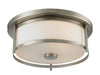 Flush Mount Z-Lite 412F14 Brushed Nickel Savannah 2 Light Flush Mount Z-Lite