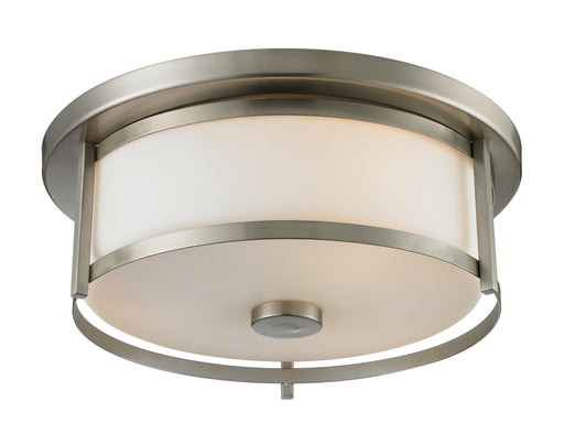 Flush Mount Z-Lite 412F14 Brushed Nickel Savannah 2 Light Flush Mount Z-Lite