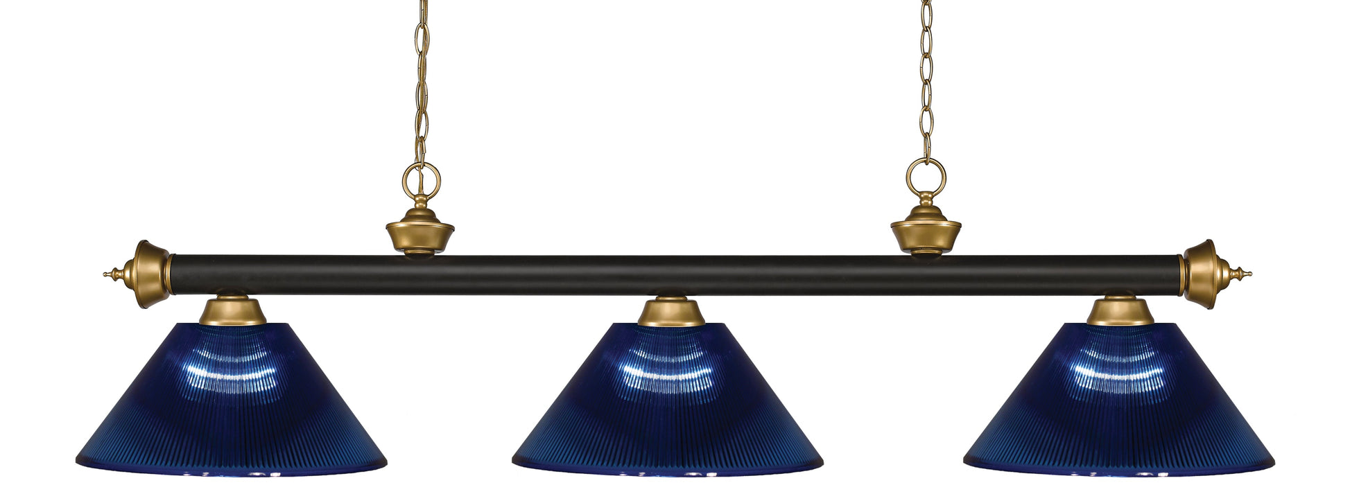 Billiard Z-Lite 200-3BRZ+SG-ARDB Bronze + Satin Gold Riviera 3 Light Billiard Z-Lite