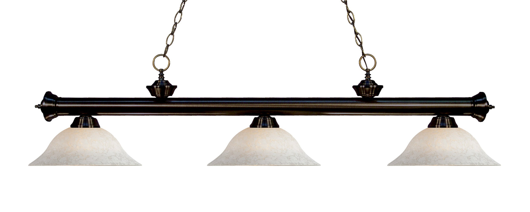 Billiard Z-Lite 200-3BRZ-WM16 Bronze Riviera 3 Light Billiard Z-Lite