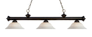 Billiard Z-Lite 200-3BRZ-WM16 Bronze Riviera 3 Light Billiard Z-Lite