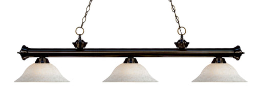 Billiard Z-Lite 200-3BRZ-WM16 Bronze Riviera 3 Light Billiard Z-Lite