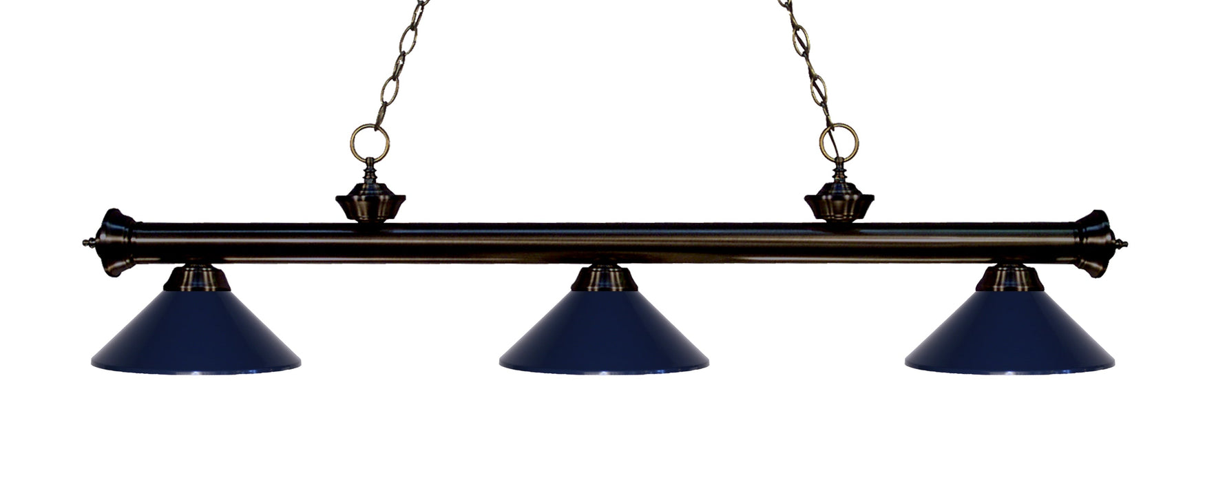 Billiard Z-Lite 200-3BRZ-MNB Bronze Riviera 3 Light Billiard Z-Lite
