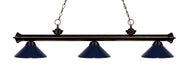 Billiard Z-Lite 200-3BRZ-MNB Bronze Riviera 3 Light Billiard Z-Lite