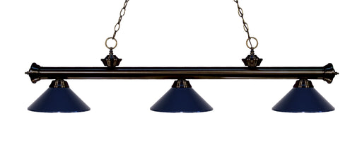 Billiard Z-Lite 200-3BRZ-MNB Bronze Riviera 3 Light Billiard Z-Lite