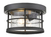 Outdoor Flush Mount Z-Lite 555F-BK Black Exterior Additions 1 Light Outdoor Flush Mount Z-Lite