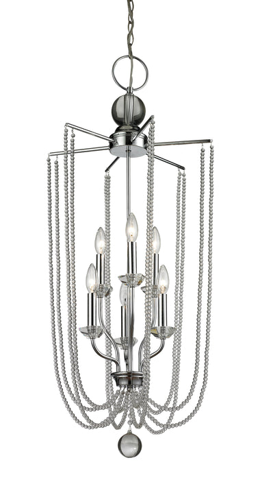 Chandelier Z-Lite 429-6C-CH Chrome Serenade 6 Light Chandelier Z-Lite