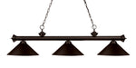 Billiard Z-Lite 200-3BRZ-MBRZ Bronze Riviera 3 Light Billiard Z-Lite