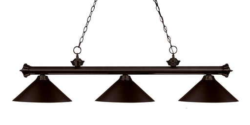 Billiard Z-Lite 200-3BRZ-MBRZ Bronze Riviera 3 Light Billiard Z-Lite