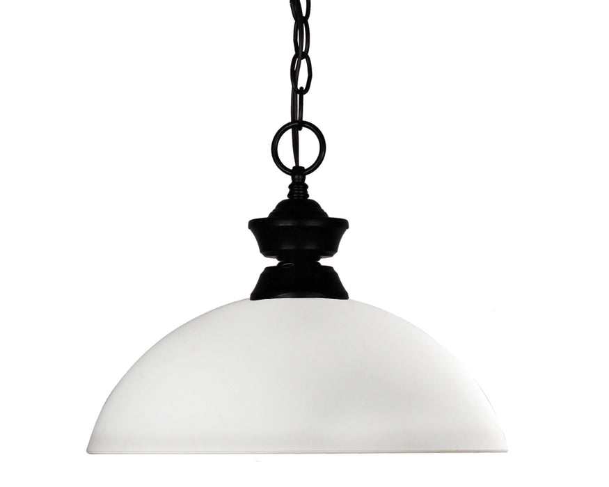 Pendant Z-Lite 100701MB-DMO14 Matte Black Shark/Windsor 1 Light Pendant Z-Lite