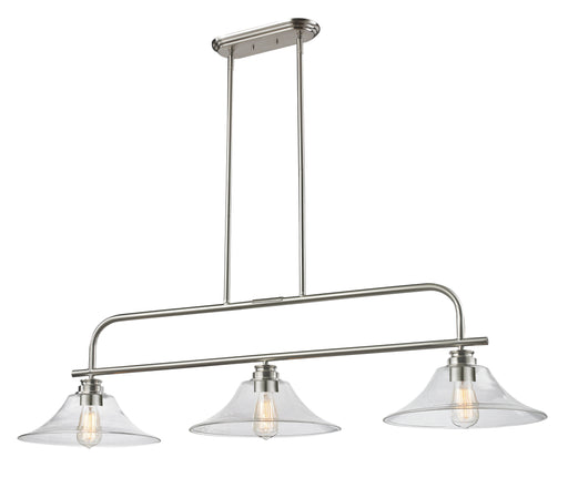 Billiard Z-Lite 428-3B-BN Brushed Nickel Annora 3 Light Billiard Z-Lite