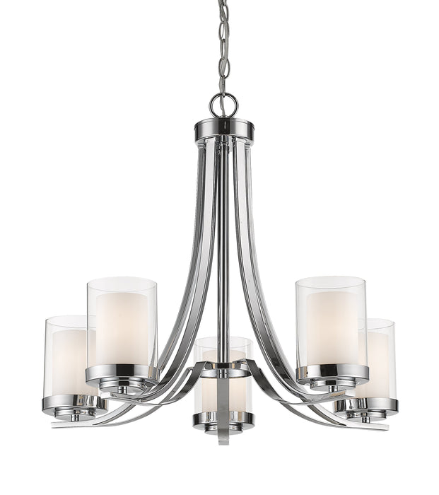 Chandelier Z-Lite 426-5-CH Chrome Willow 5 Light Chandelier Z-Lite