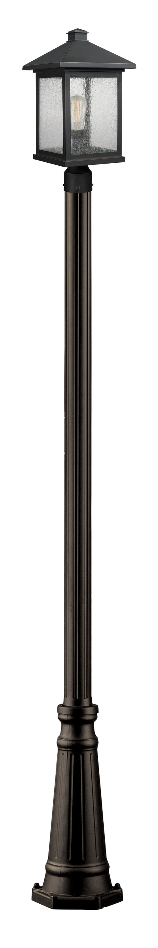 Outdoor Post Mounted Fixture Z-Lite 531PHBR-519P-ORB Oil Rubbed Bronze Portland 1 Light Outdoor Post Mounted Fixture Z-Lite