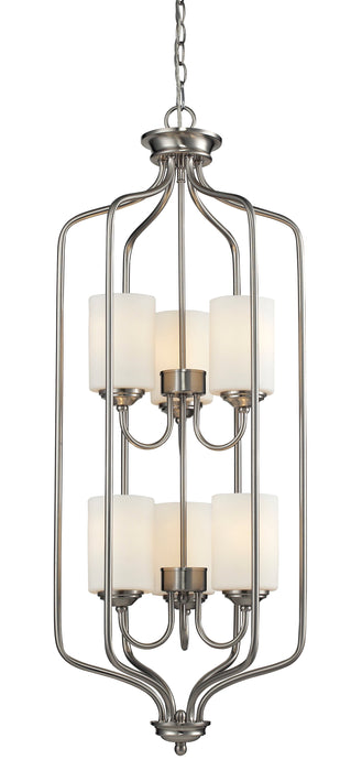 Chandelier Z-Lite 434-40-BN Brushed Nickel Cardinal 6 Light Chandelier Z-Lite