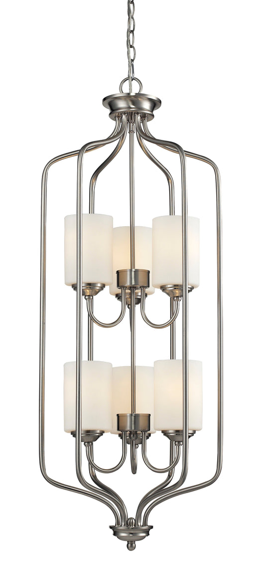 Chandelier Z-Lite 434-40-BN Brushed Nickel Cardinal 6 Light Chandelier Z-Lite