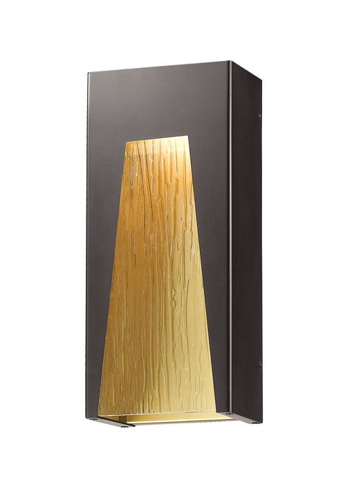Outdoor Wall Light Z-Lite 561B-DBZ-GD-CSL-LED Bronze Gold Millenial 1 Light Outdoor Wall Light Z-Lite