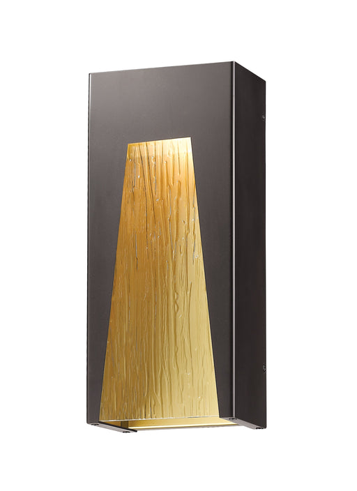 Outdoor Wall Light Z-Lite 561B-DBZ-GD-CSL-LED Bronze Gold Millenial 1 Light Outdoor Wall Light Z-Lite