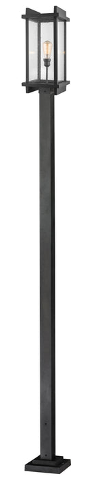 Outdoor Post Mounted Fixture Z-Lite 565PHBS-536P-BK Black Fallow 1 Light Outdoor Post Mounted Fixture Z-Lite