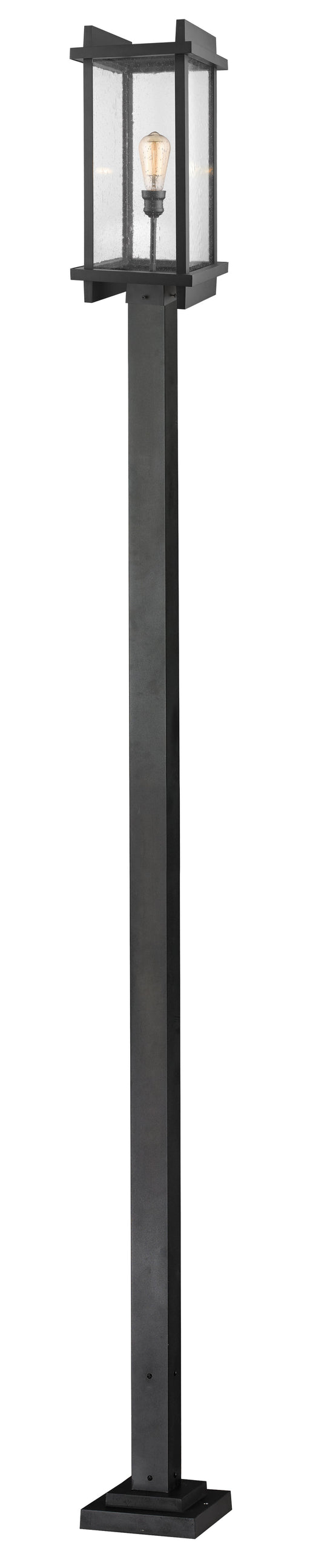 Outdoor Post Mounted Fixture Z-Lite 565PHBS-536P-BK Black Fallow 1 Light Outdoor Post Mounted Fixture Z-Lite