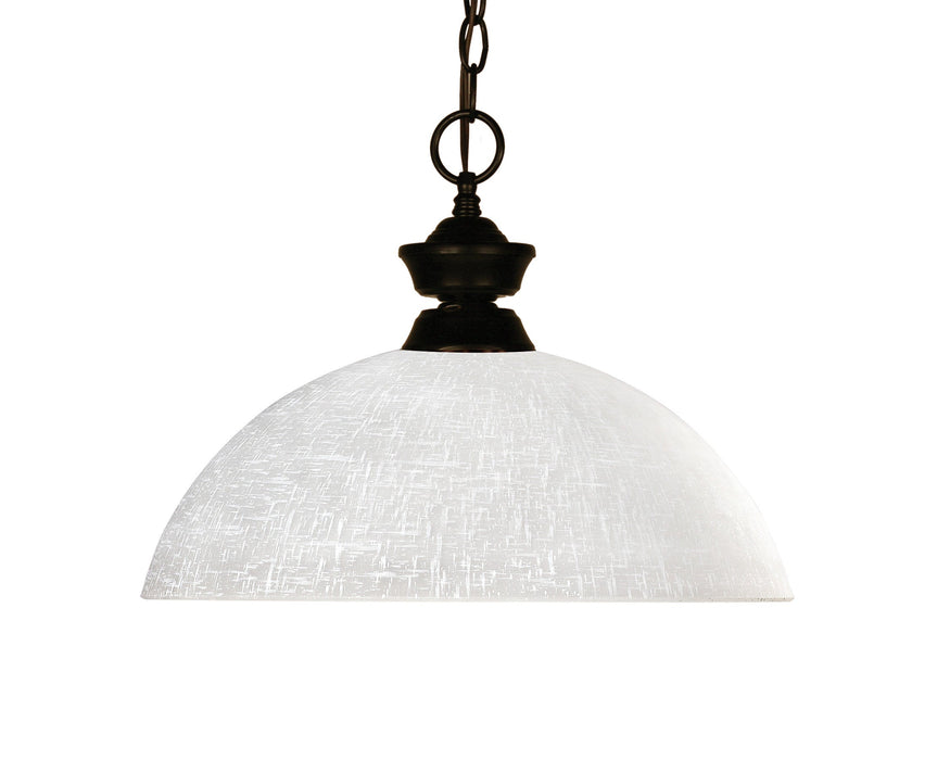 Pendant Z-Lite 100701BRZ-DWL14 Bronze Riviera 1 Light Pendant Z-Lite