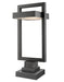 Outdoor Pier Mounted Fixture Z-Lite 566PHBS-SQPM-BK-LED Black Luttrel 1 Light Outdoor Pier Mounted Fixture Z-Lite