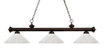 Billiard Z-Lite 200-3BRZ-AWL14 Bronze Riviera 3 Light Billiard Z-Lite