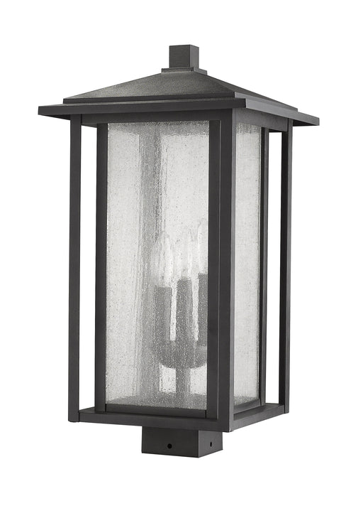 Outdoor Post Mount Fixture Z-Lite 554PHXLS-BK Black Aspen 3 Light Outdoor Post Mount Fixture Z-Lite