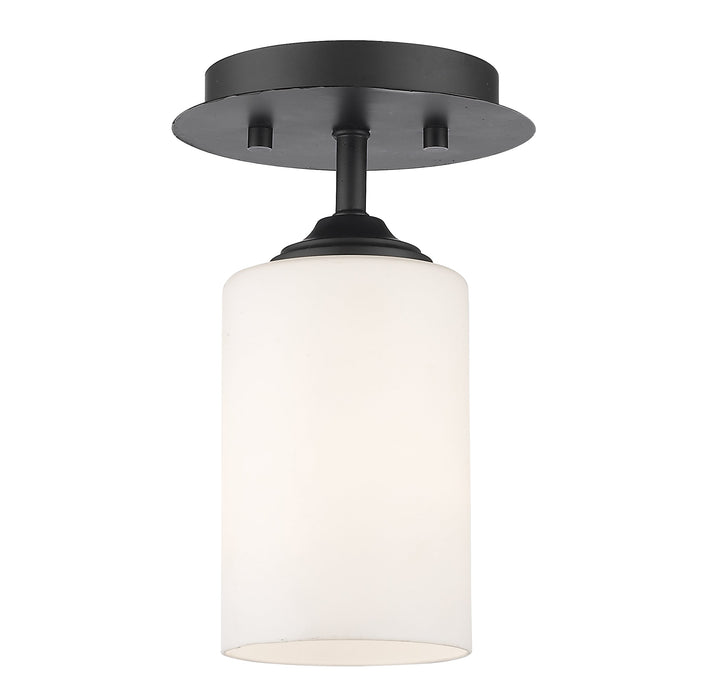 Flush Mount Z-Lite 435F1-BRZ Bronze Bordeaux 1 Light Flush Mount Z-Lite