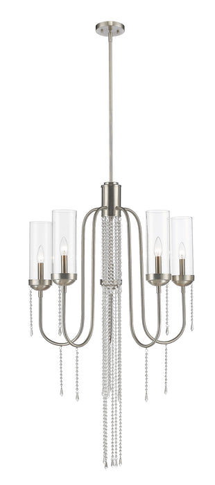 Chandelier Z-Lite 433-5BN Brushed Nickel Siena 5 Light Chandelier Z-Lite