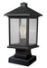 Outdoor Pier Mounted Fixture Z-Lite 531PHMS-SQPM-ORB Oil Rubbed Bronze Portland 1 Light Outdoor Pier Mounted Fixture Z-Lite