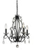 Chandelier Z-Lite 425MB Matte Black Princess Chandeliers 4 Light Chandelier Z-Lite