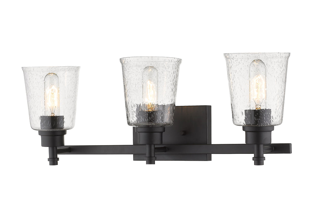 Vanity Light Z-Lite 464-3V-MB Matte Black Bohin 3 Light Vanity Z-Lite