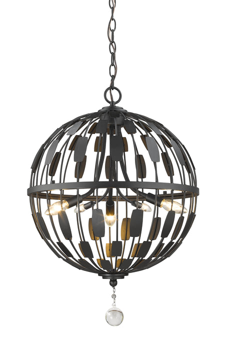 Chandelier Z-Lite 430B18-BRZ Bronze Almet 5 Light Chandelier Z-Lite