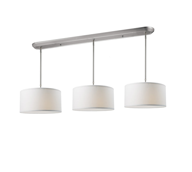 Linear Chandelier Z-Lite 171-16-3W Brushed Nickel Albion 9 Light Linear Chandelier Z-Lite