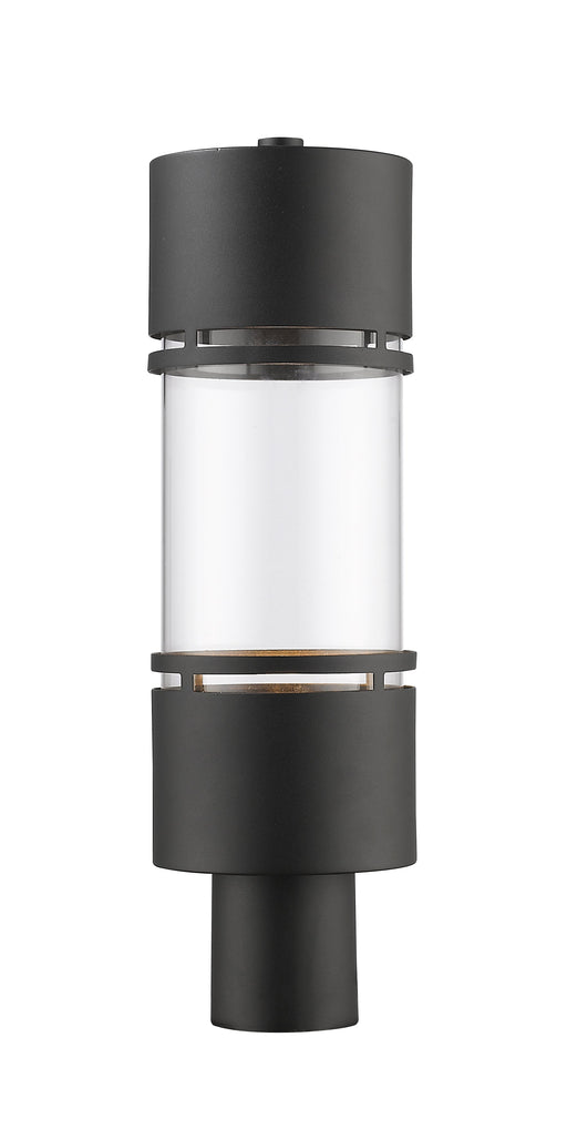 Outdoor Post Mount Fixture Z-Lite 553PHB-BK-LED Black Luminata 1 Light Outdoor Post Mount Fixture Z-Lite