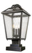 Outdoor Pier Mounted Fixture Z-Lite 539PHBS-SQPM-ORB Oil Rubbed Bronze Bayland 3 Light Outdoor Pier Mounted Fixture Z-Lite