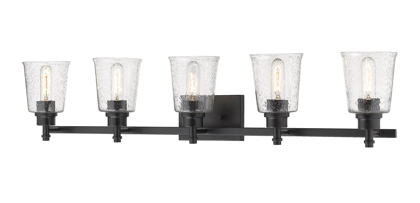 Vanity Light Z-Lite 464-5V-MB Matte Black Bohin 5 Light Vanity Z-Lite