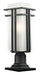 Outdoor Pier Mounted Fixture Z-Lite 549PHBR-533PM-BK Black Abbey 1 Light Outdoor Pier Mounted Fixture Z-Lite