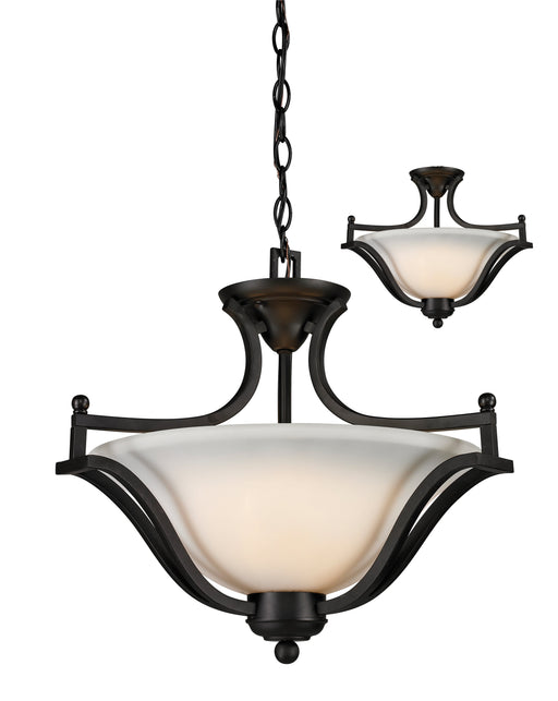 Pendant Z-Lite 703SFC-MB Matte Black Lagoon 3 Light Pendant Z-Lite