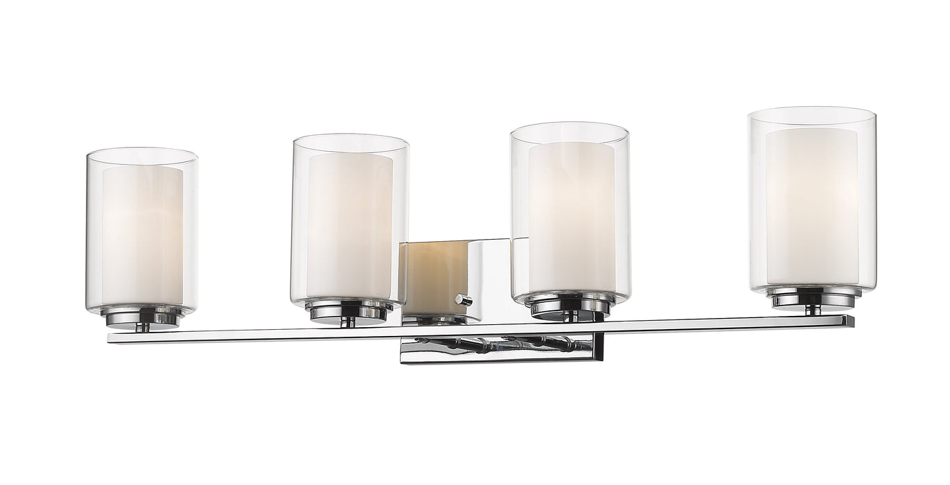 Vanity Light Z-Lite 426-4V-CH Chrome Willow 4 Light Vanity Z-Lite