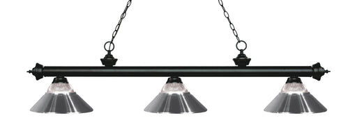 Billiard Z-Lite 200-3MB-RCH Matte Black Riviera 3 Light Billiard Z-Lite