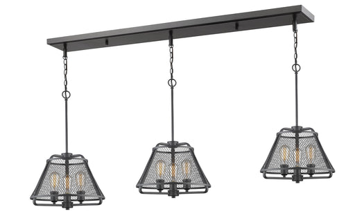 Linear Chandelier Z-Lite 451-16-3BRZ Bronze Iuka 9 Light Linear Chandelier Z-Lite